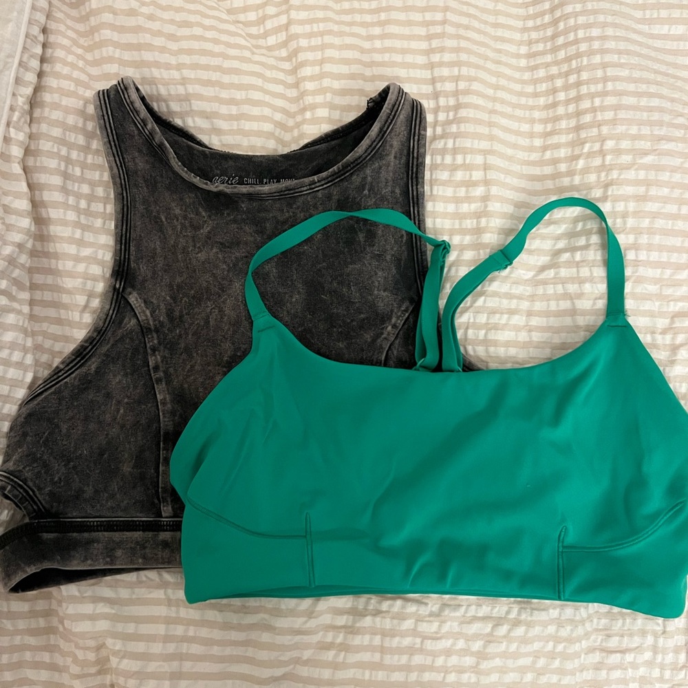 Two aerie sports bras
